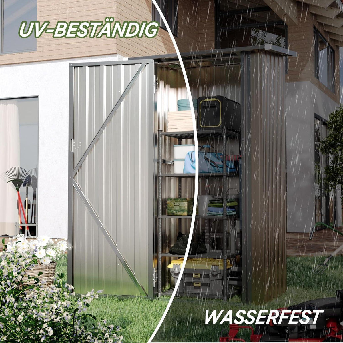 Metallschuppen 90x50 cm – Abschließbar & Wetterfest