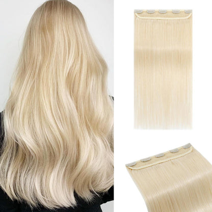 Echthaar Haarverlängerung Platinblond 55cm mit 5 Clips