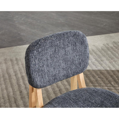 Esszimmerstühle Set 4 Grau – Bequeme Polsterstühle Holzrahmen
