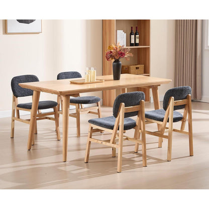 Esszimmerstühle 2er Set Grau, Chenille Polsterstuhl