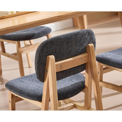 Esszimmerstühle 2er Set Grau, Chenille Polsterstuhl