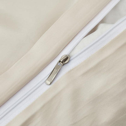 Mako Satin Bettwäsche Set 220x240cm Beige, 3-teilig