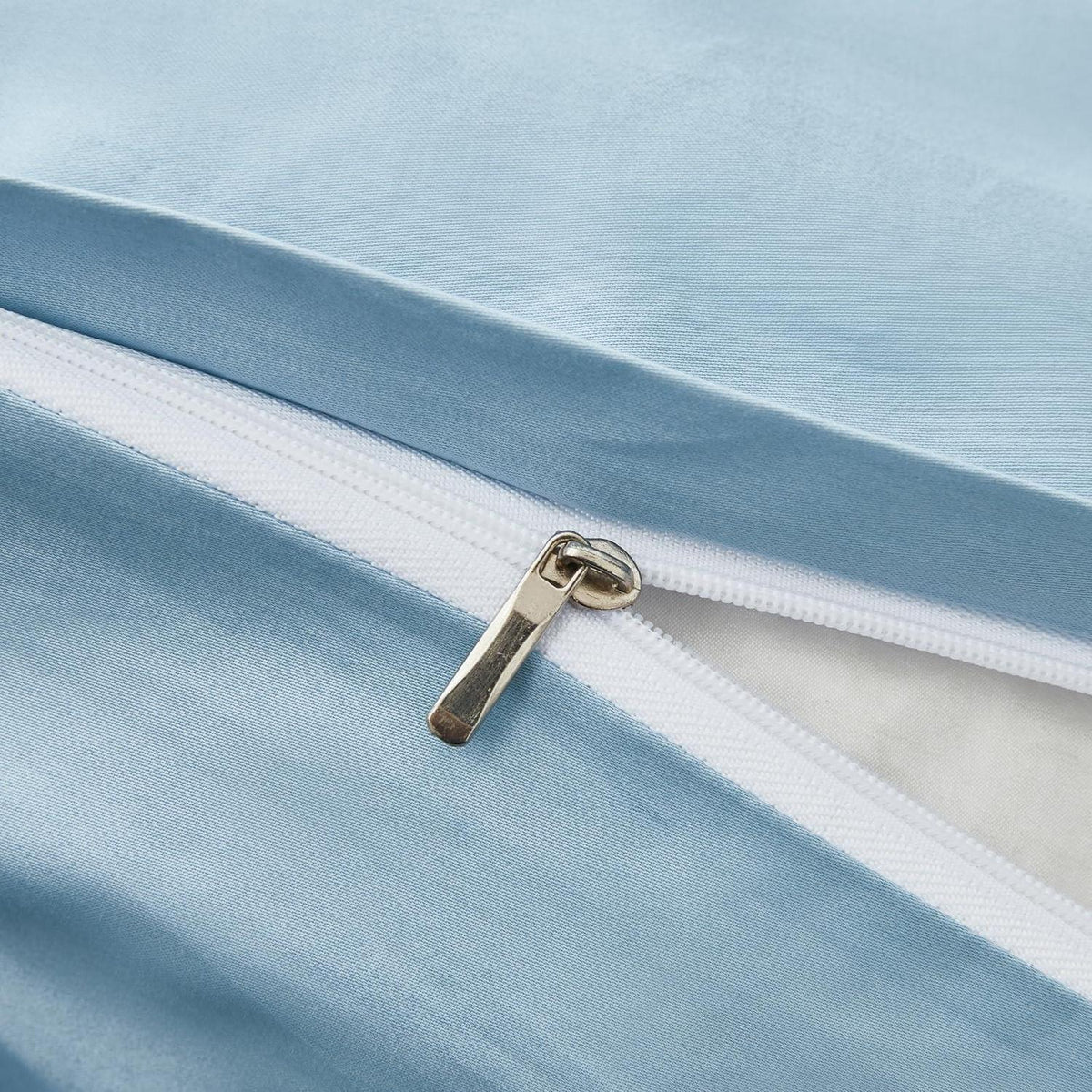 Mako Satin Bettwäsche Set 200x220 - Hellblau, 3-teilig