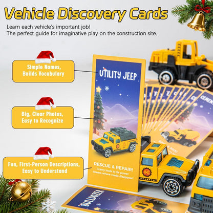 Adventskalender 2026 Spielzeug Auto Baustelle für Kinder