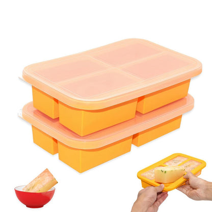Silikon Gefriertablett mit Deckel (2er Set) – 300ml