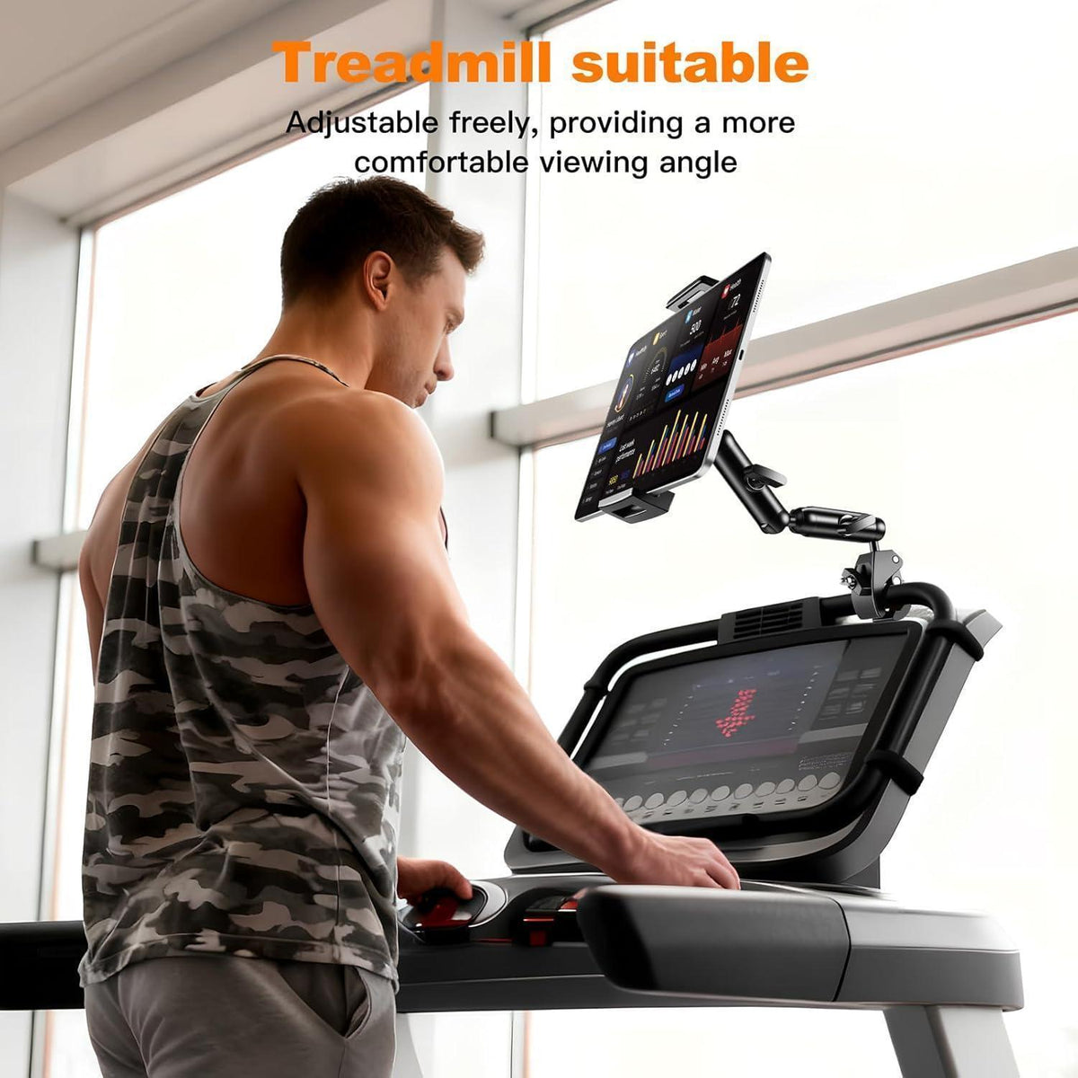 Verstellbarer Tablet-Halter für Laufband & Fitnessgeräte