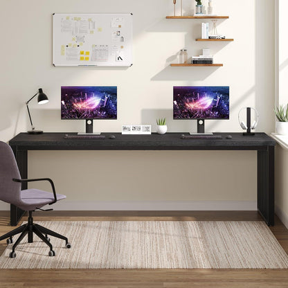 Großer Schreibtisch 180cm – Home Office PC Tisch mit Metallgestell