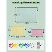 Dokumententaschen Set 15 Stück – A4, A5, A6 – Wasserdicht