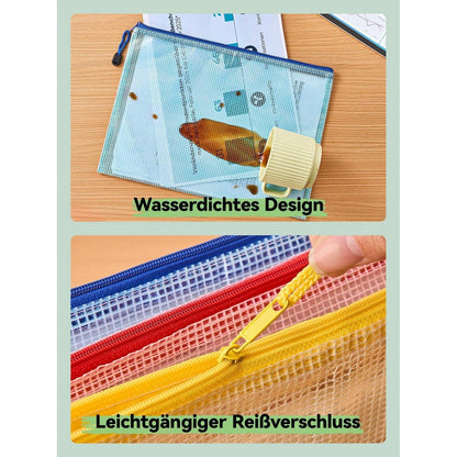 Dokumententaschen Set 15 Stück – A4, A5, A6 – Wasserdicht
