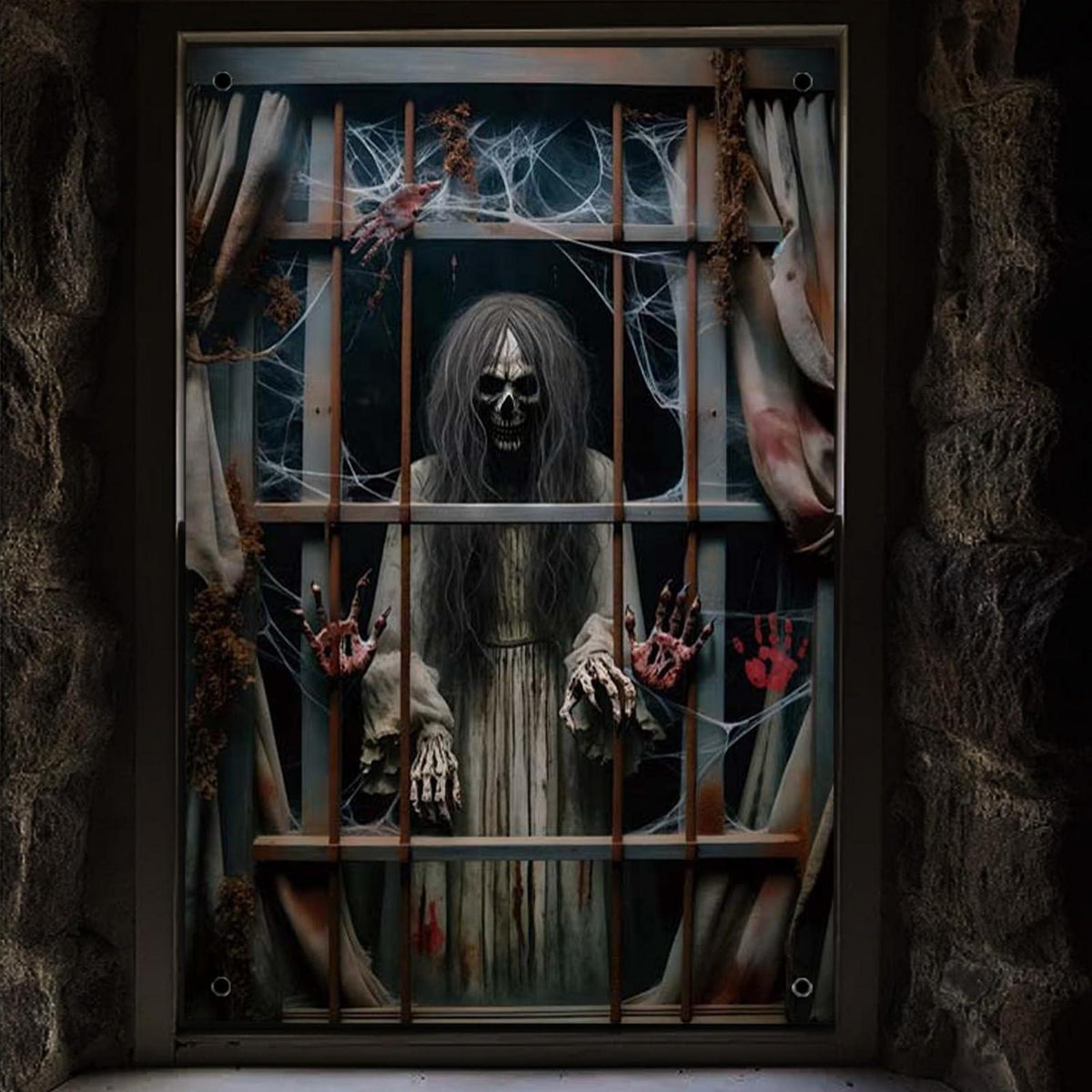 Halloween Fensterbild Geisterdeko – Gruselige Party Deko