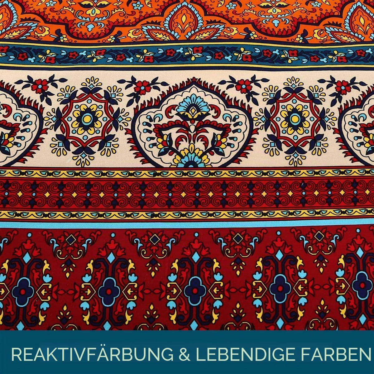 4teilige Baumwoll Bettwäsche 155x220 - Ästhetisch Bunt Vintage