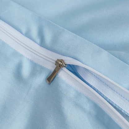 Mako Satin Bettwäsche Set 135x200 cm Hellblau Baumwolle