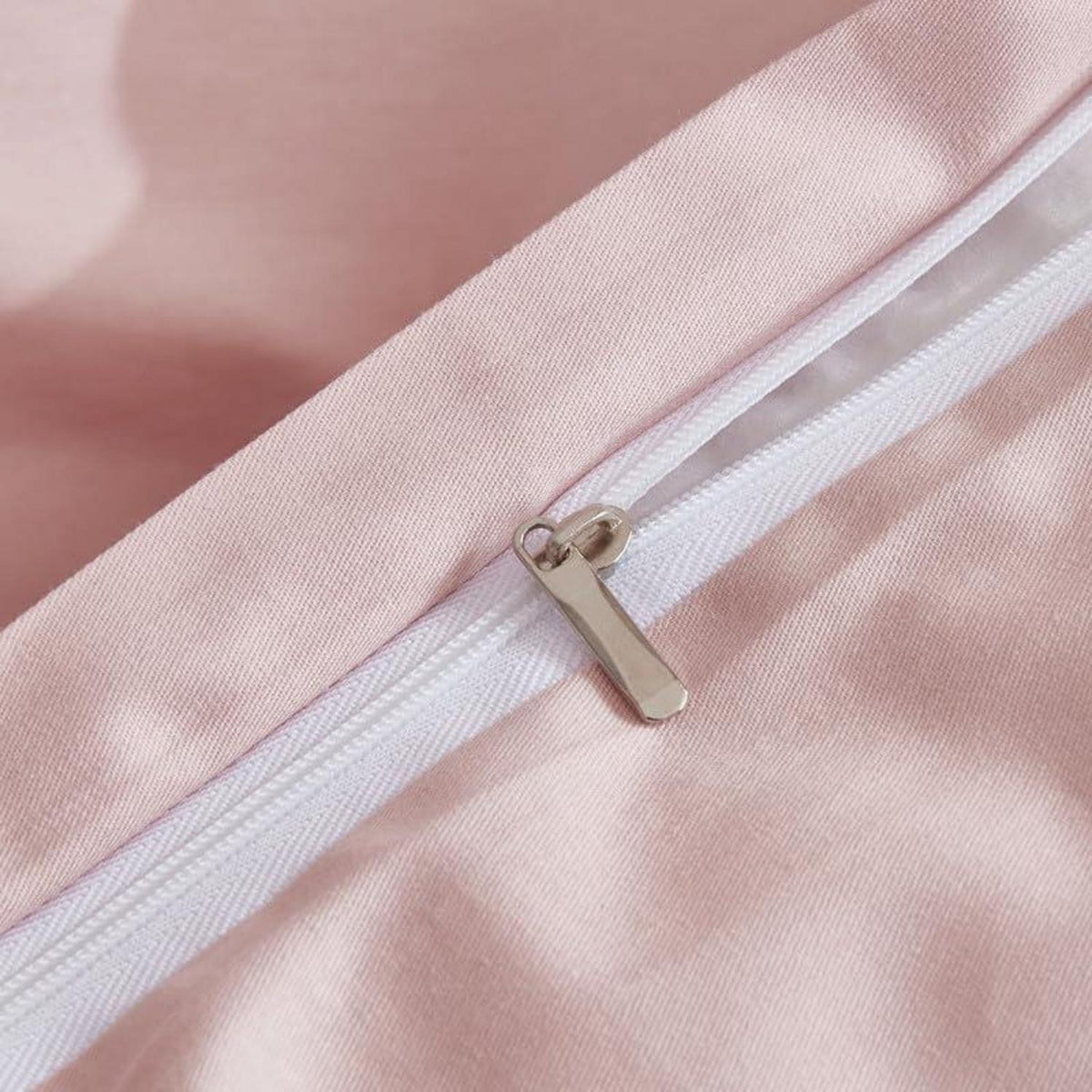 Mako Satin Bettwäsche Set Rosa 135x200cm - 4tlg. Baumwolle
