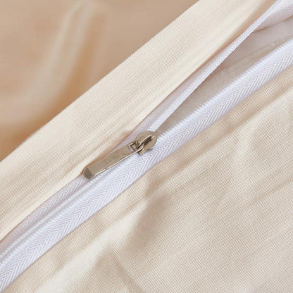 Mako Satin Bettwäsche Set 220x240cm Beige Baumwolle