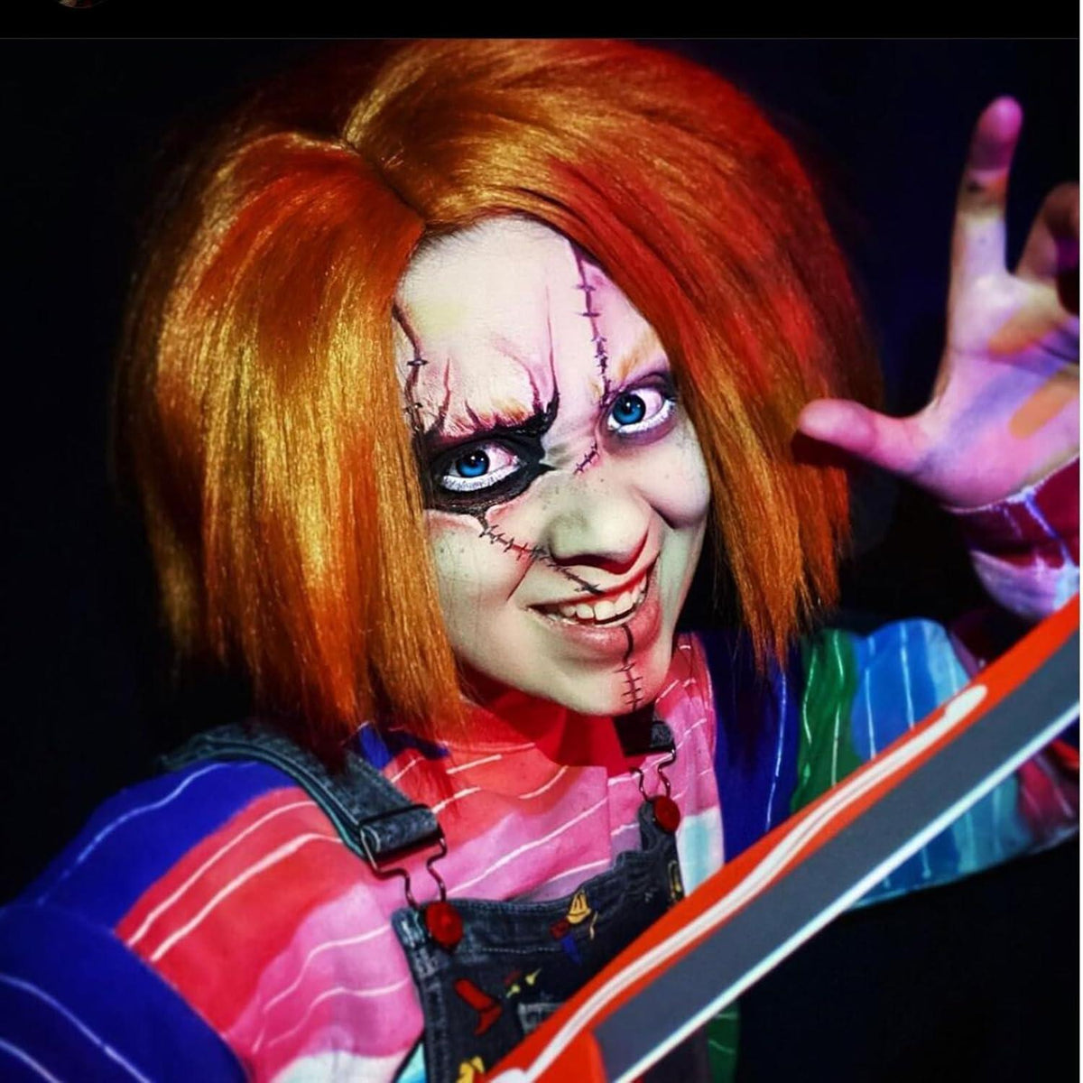 Orange Halloween Perücke – Killerpuppe Chucky Cosplay