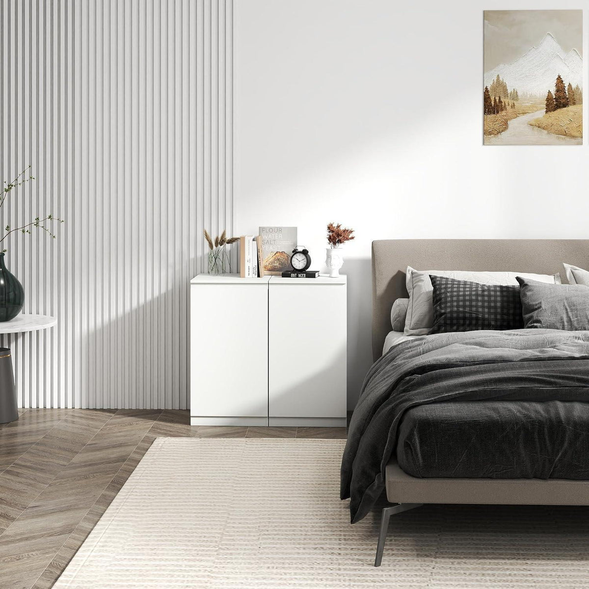 2er-Set Kommoden weiß 40cm – Schlafzimmer, Büro & Flur