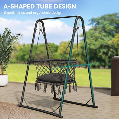 Hängesessel mit Gestell & Kissen – Bequem & Stabil für Terrasse/Balkon
