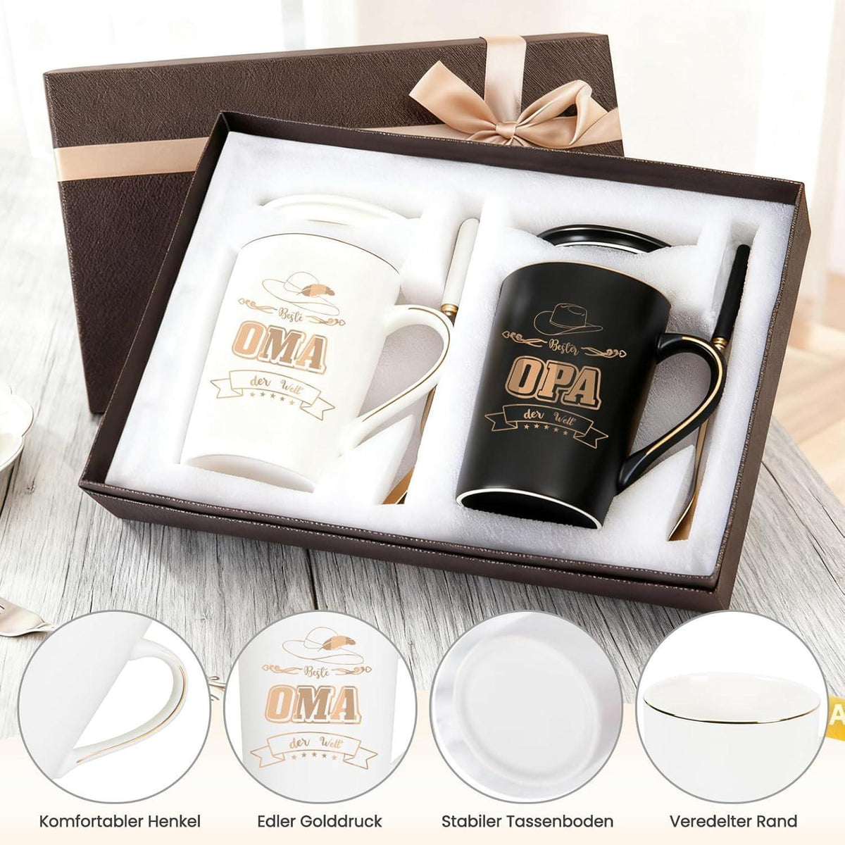 Tassen Geschenkset Oma & Opa – Beste Großeltern der Welt