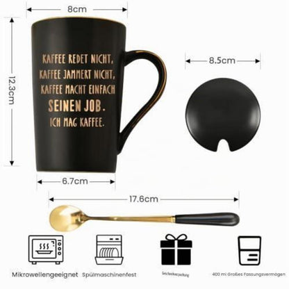 Kaffeetasse mit Spruch "Kaffee macht einfach seinen Job" | Geschenk für Kaffee-Liebhaber