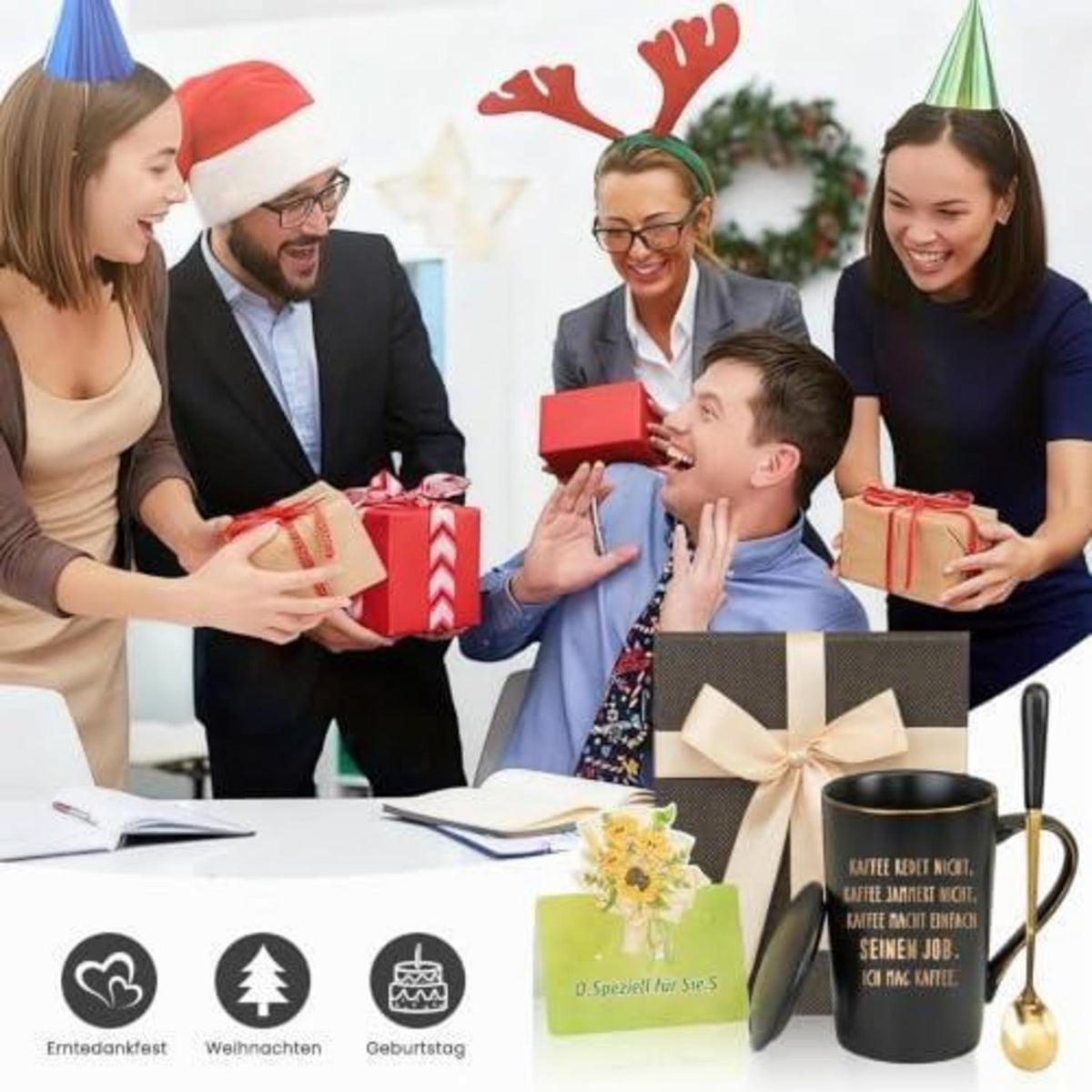 Kaffeetasse mit Spruch "Kaffee macht einfach seinen Job" | Geschenk für Kaffee-Liebhaber