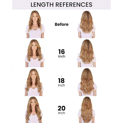 Echthaar Clip-Ins Braun Balayage 50cm – 7er Set