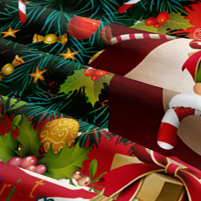 Weihnachts Bettwäsche Set 135x200 Rot Grün 3D 4-teilig