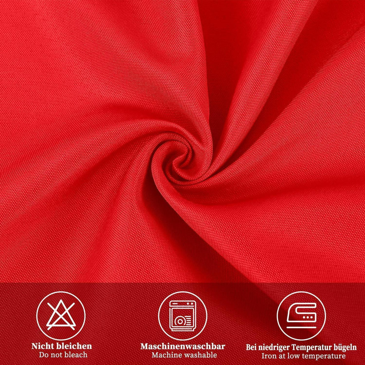 10x Rote Tischdecke für Biertisch (250x100cm) – Waschbar & Robust