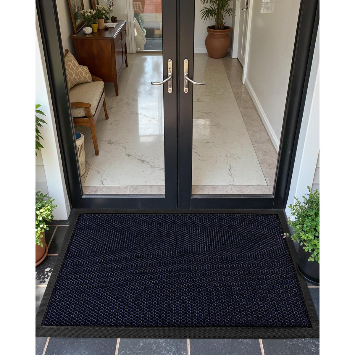 Fußmatte Blau 90x150 cm - Schmutzfangmatte für innen & außen