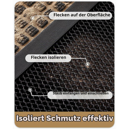 Fußmatte Schwarz 90x150 cm - Schmutzfangmatte für Draußen