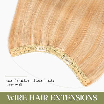 Halo Haarverlängerung Echthaar 35cm Ascheblond/Blond