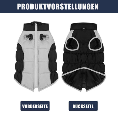 Wasserdichter Hundemantel Winter – Verstellbare Jacke mit Geschirr