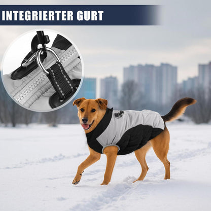 Wasserdichter Hundemantel Winter – Verstellbare Jacke mit Geschirr