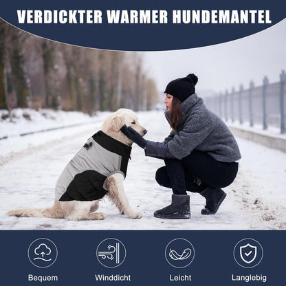 Wasserdichter Hundemantel Winter – Verstellbare Jacke mit Geschirr