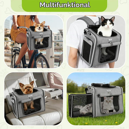 Hundefahrradkorb mit Mesh-Fenstern & Erweiterung