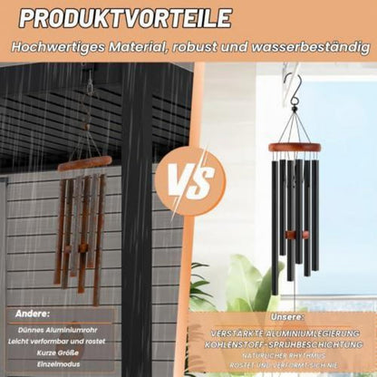 Windspiel aus Metall mit 6 Rohren – Entspannung für Garten & Balkon