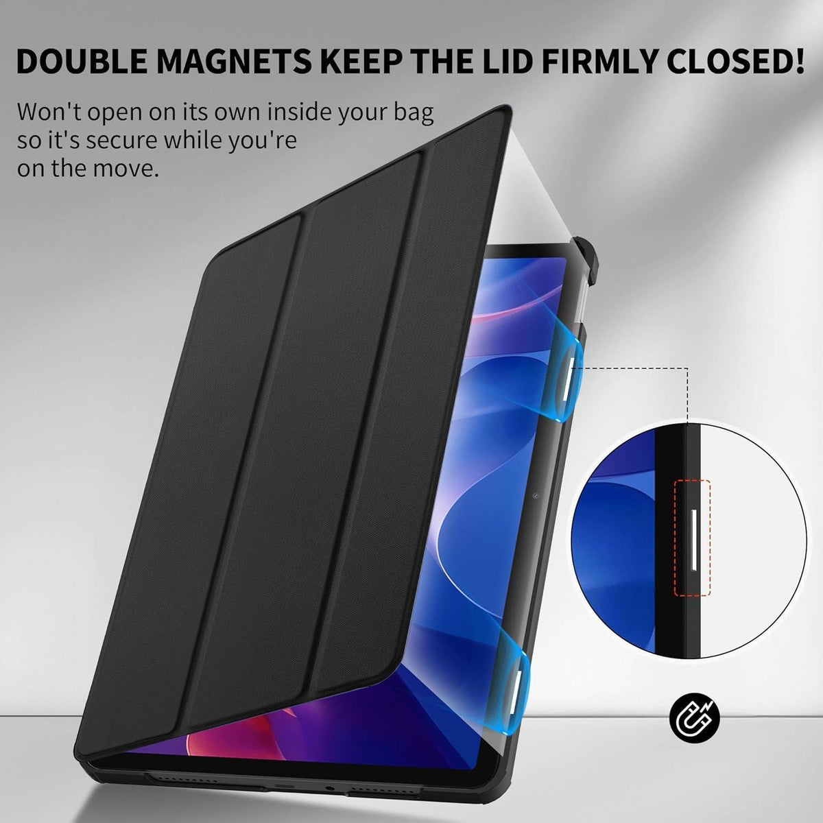 Schutzhülle mit Folie für Xiaomi Redmi Pad 2 11 Zoll, Schwarz