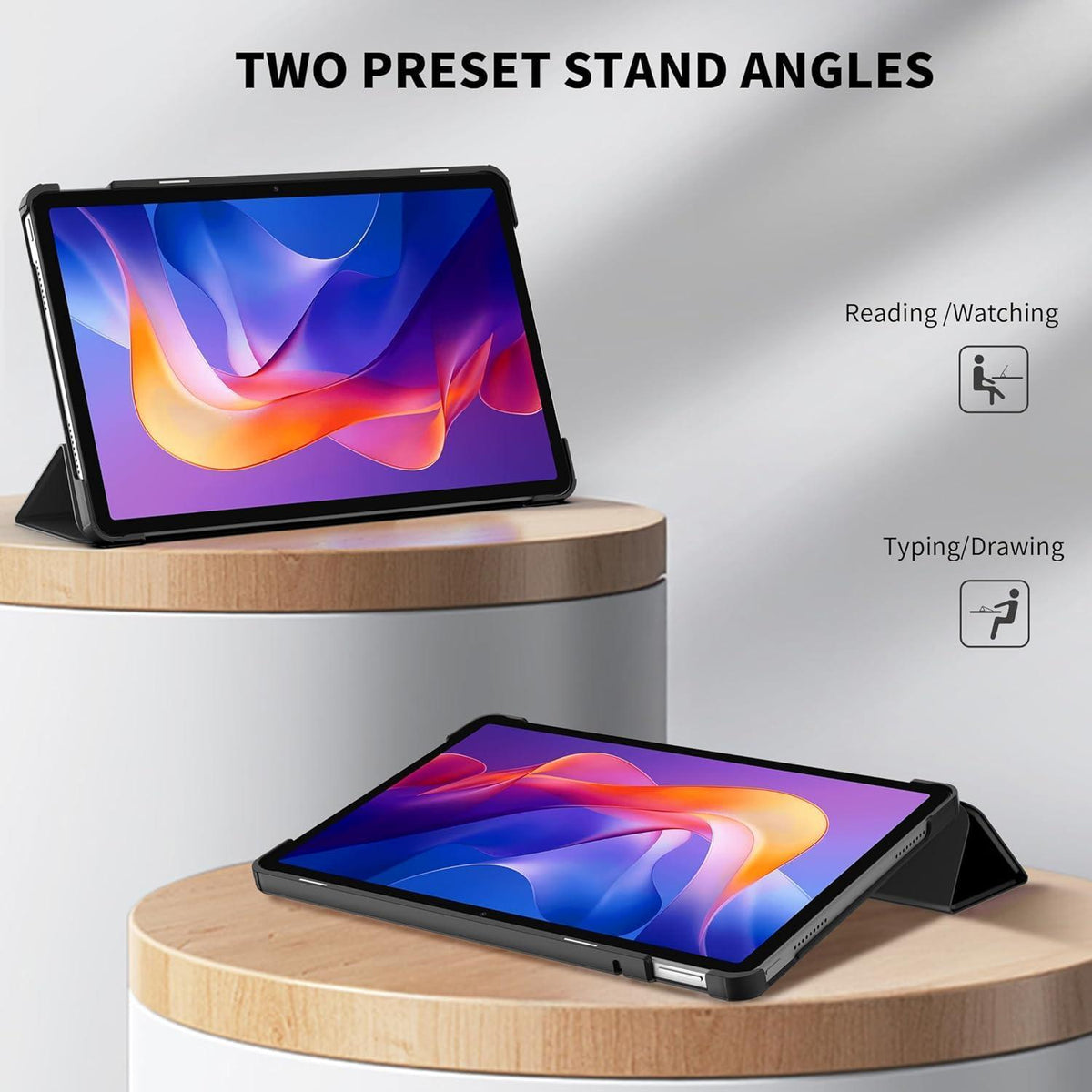 Schutzhülle mit Folie für Xiaomi Redmi Pad 2 11 Zoll, Schwarz