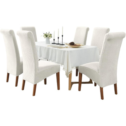 Stuhlbezug Stretch XL, Milchweiß, 4er-Set