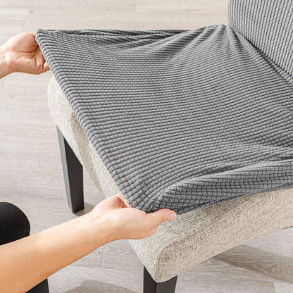 Stretch Stuhlbezüge Grau 4 Stück – XL Esszimmerstuhl Hussen