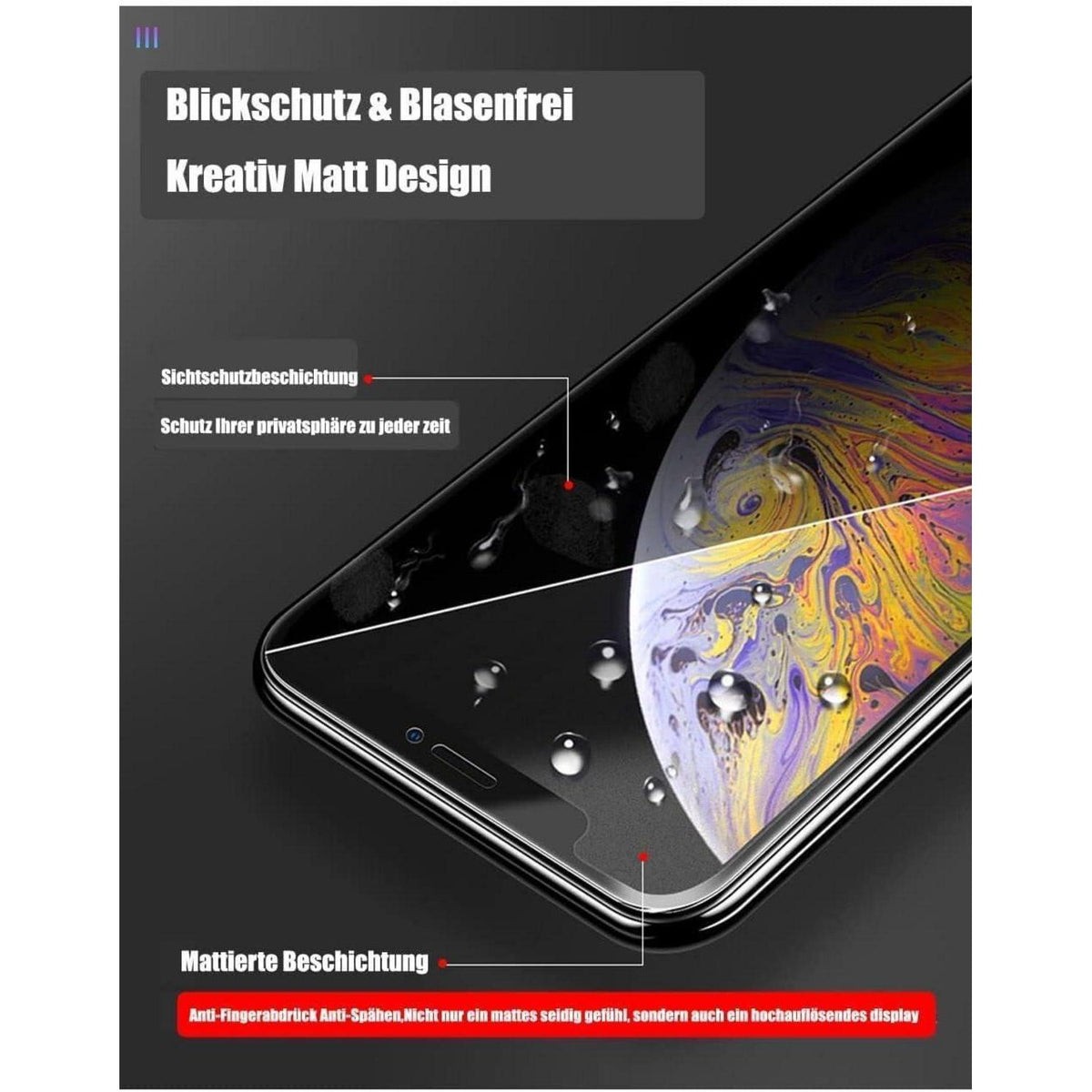 Matt Schutzfolie iPhone 17 Pro – Blickschutz & Kratzfest