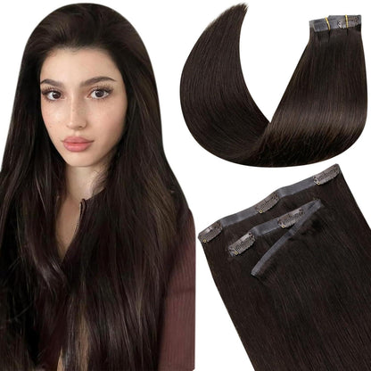 Echthaar Clip-in Extensions Blond 55cm – Salon Qualität