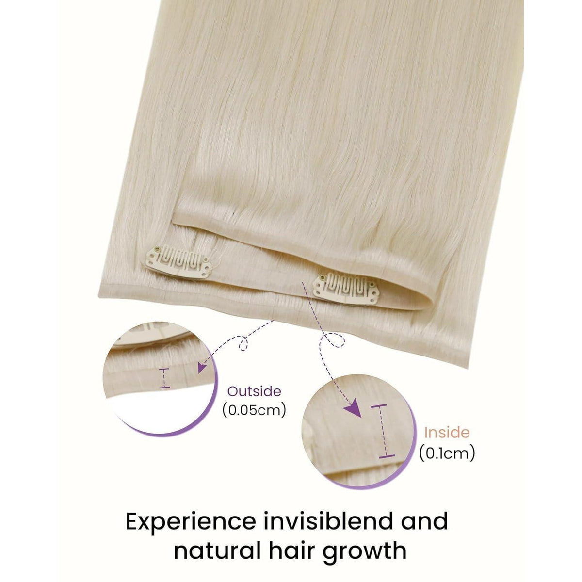 Echthaar Clip-Ins Blond #613 – 40cm, 100g