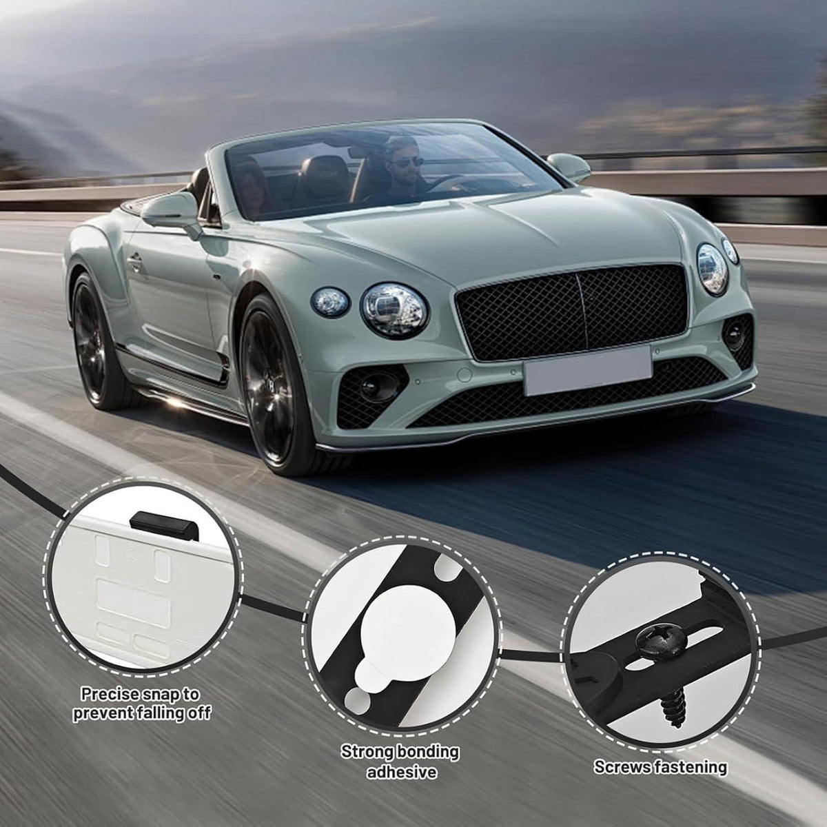 Rahmenloser Kennzeichenhalter 4er-Set – Unsichtbar & Universal