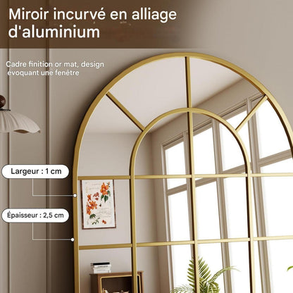 Koonmi Gitter Wandspiegel Gold 100x75 cm – Dekorativer Spiegel