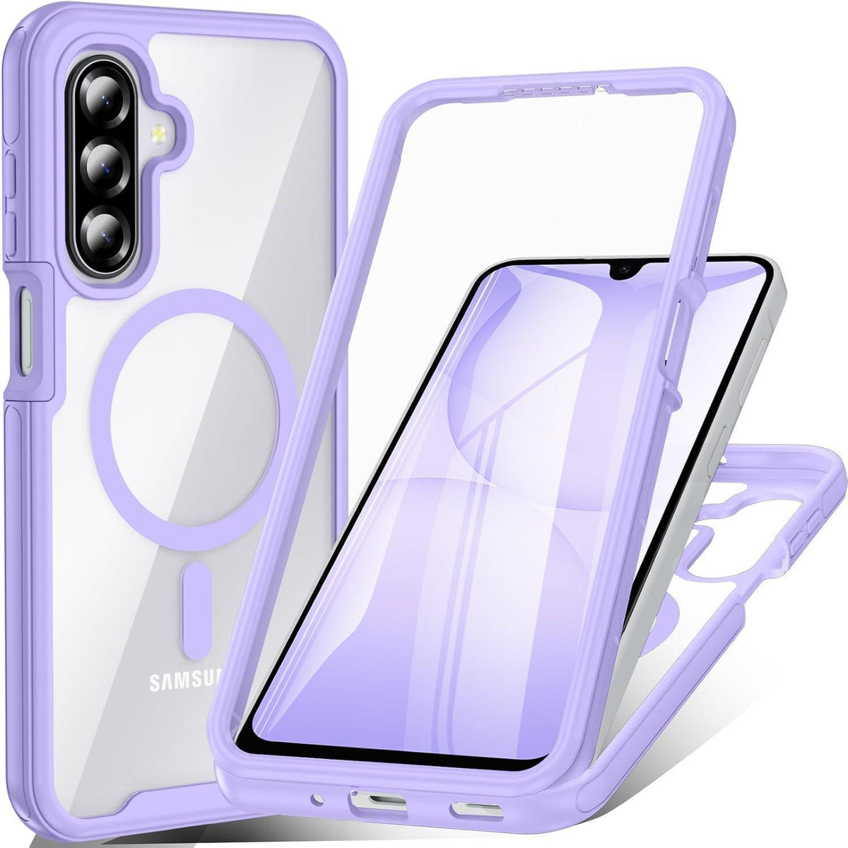 360° Hülle mit Displayschutz für Samsung Galaxy A17 5G - Lila