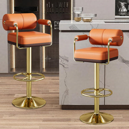 Vigosit Barhocker Set Höhenverstellbar, Drehbar & Gepolstert Braun