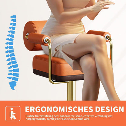 Vigosit Barhocker Set Höhenverstellbar, Drehbar & Gepolstert Braun