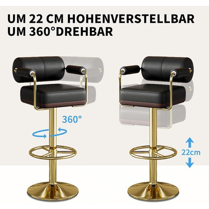 Vigosit Barhocker Set Höhenverstellbar, Drehbar & Gepolstert
