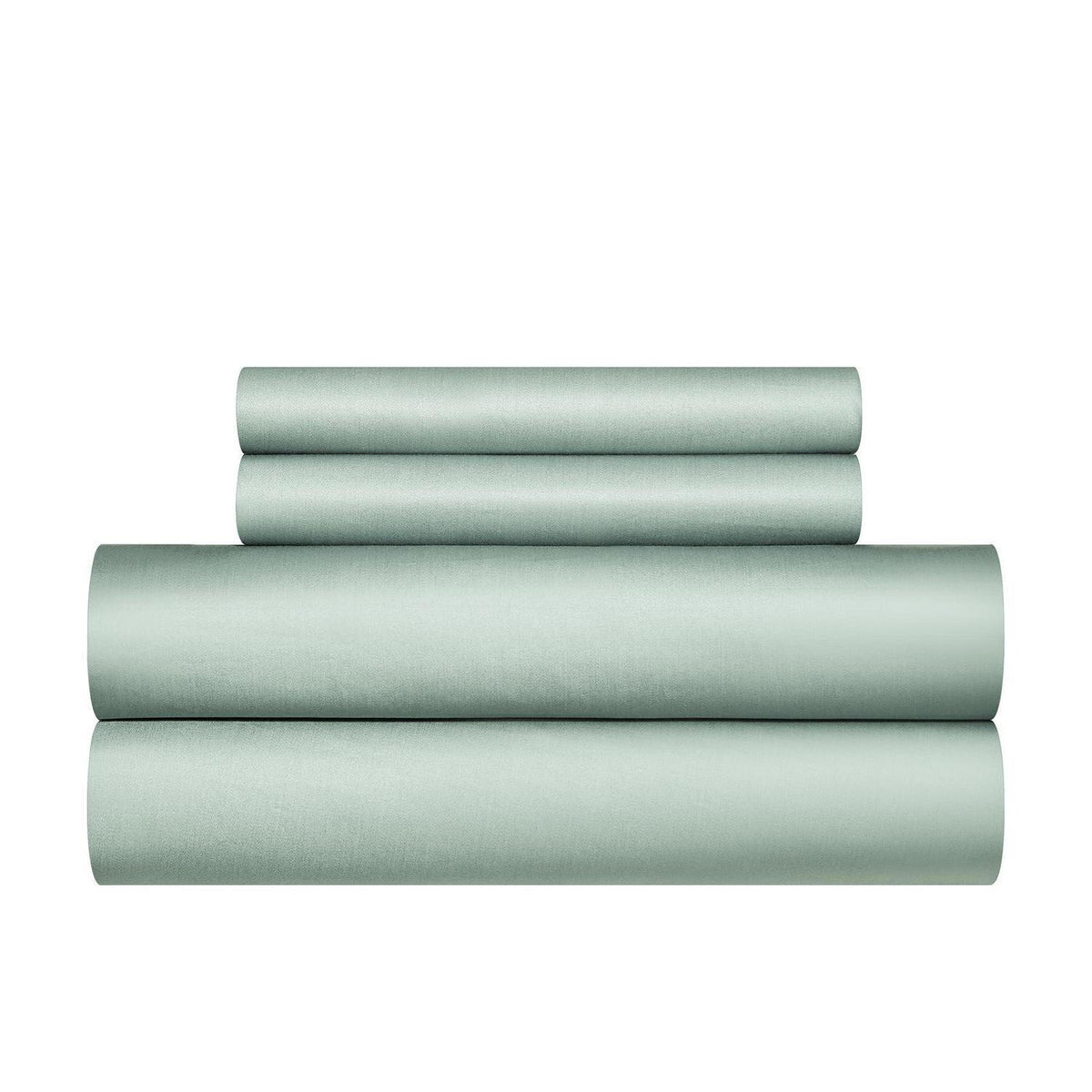 Mako Satin Bettwäsche Set 200x220 Grün Baumwolle