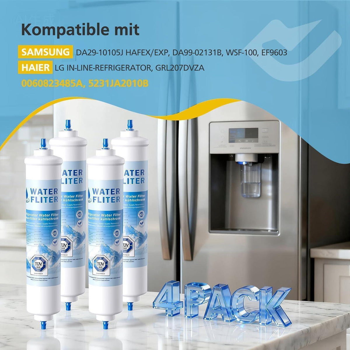 Wasserfilter Kühlschrank für Samsung & LG Modelle